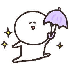 [LINEスタンプ] biepo 雨だよー！しろまーるのスタンプ