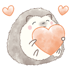 [LINEスタンプ] ハリネズミと推し活*オレンジ