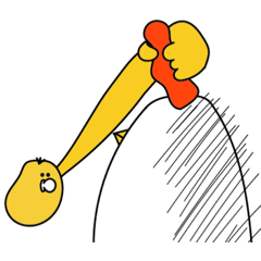 [LINEスタンプ] ワガママピー助