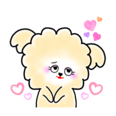 [LINEスタンプ] 恋するトイプーの気づいてラブラブスタンプ