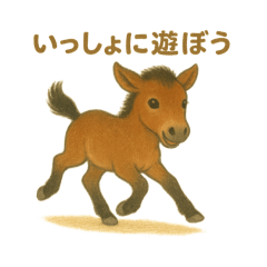 [LINEスタンプ] 木曽郡のウマさんファミリー2025