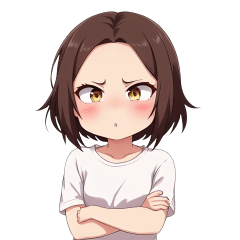 [LINEスタンプ] 困惑している女の子たち