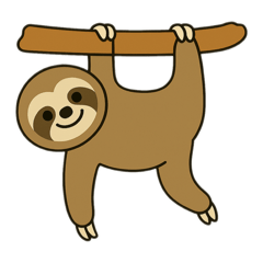 [LINEスタンプ] ナマケモノ韓国語
