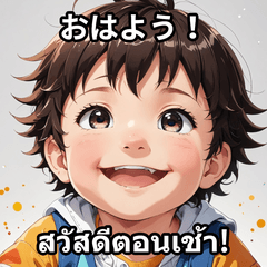 [LINEスタンプ] 赤ちゃんの日タイほっこりスタンプ