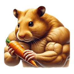[LINEスタンプ] 筋肉強化型ハムスターです