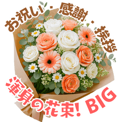 [LINEスタンプ] お祝・感謝・挨拶ー渾身の花束 BIGスタンプ