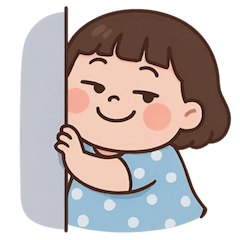 [LINEスタンプ] 青い水玉模様のドレスを着た女の子 （NT）