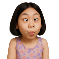 [LINEスタンプ] 変顔のショートヘアの女の子 （NT）