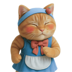 [LINEスタンプ] メイド服を着たかわいい猫 （NT）