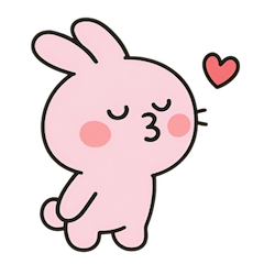 [LINEスタンプ] いたずら好きなピンクのウサギ （NT）