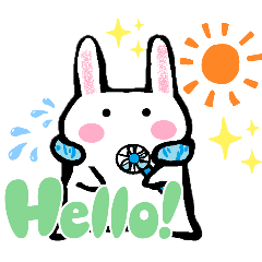 [LINEスタンプ] 毎日うさぎ【挨拶/返信/お礼】カニさん付き