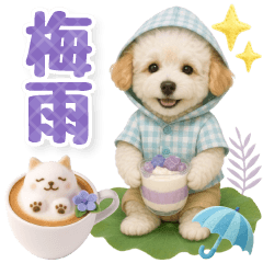 [LINEスタンプ] 大人可愛いトイプーで梅雨の気づかい敬語