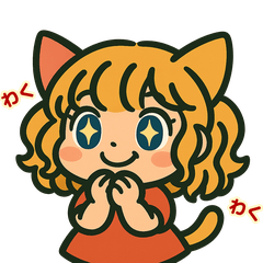 [LINEスタンプ] 猫耳ガールのリアクションスタンプ（初夏）