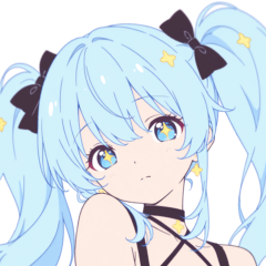 [LINEスタンプ] ライトブルーガールスタンプ