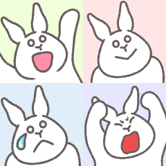 [LINEスタンプ] うさぎのゆめ太郎 喜怒哀楽②