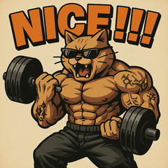 [LINEスタンプ] ムキ！マッスルキャッツ