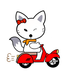 [LINEスタンプ] 小さなホッキョクギツネ