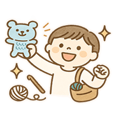 [LINEスタンプ] ゆるっと編みものライフ