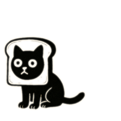 [LINEスタンプ] シュールすぎるクロネコ