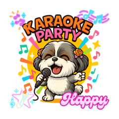 [LINEスタンプ] シーズー犬 ハッピーの日常文言スタンプ