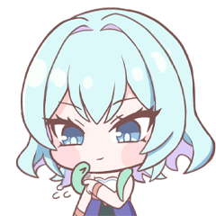 [LINEスタンプ] 青いヘビ族シーラの一日