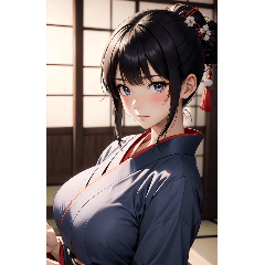[LINEスタンプ] 着物美女写真