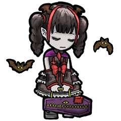 [LINEスタンプ] 動くヴァンパイアちゃん