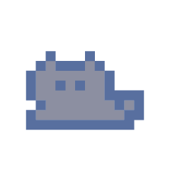 [LINEスタンプ] 動くドットねこ！！2-1 黒猫