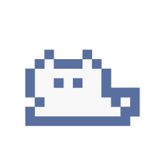 [LINEスタンプ] 動くドットねこ！！2-1 白猫