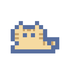 [LINEスタンプ] 動くドットねこ！！2-1 茶トラ猫