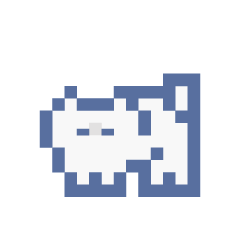 [LINEスタンプ] 動くドットねこ！！2-2 白猫