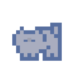 [LINEスタンプ] 動くドットねこ！！2-2 グレー猫