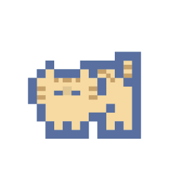[LINEスタンプ] 動くドットねこ！！2-2 茶トラ猫