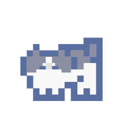 [LINEスタンプ] 動くドットねこ！！2-2 ハチワレ