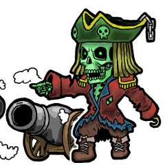 [LINEスタンプ] 動くガイコツ船長