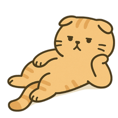 [LINEスタンプ] だるそうな猫がだらだらしている