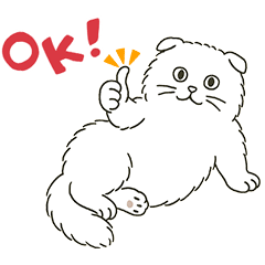 [LINEスタンプ] ぽっちゃり白猫さんのかわいいスタンプ