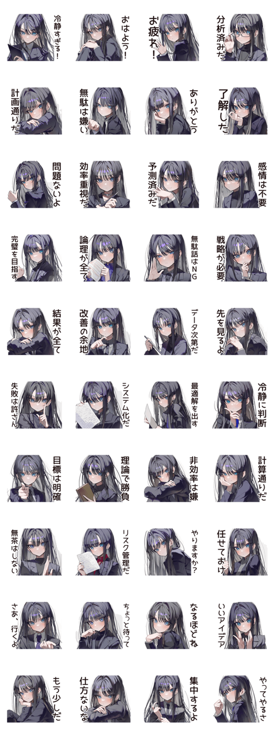 【16タイプ】INTJ★孤高の戦略家のスタンプ詳細