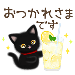[LINEスタンプ] 黒猫子猫ちゃんの日常スタンプ