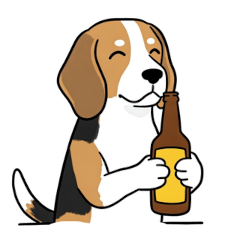 [LINEスタンプ] シュールでかわいいビーグルのスタンプ2