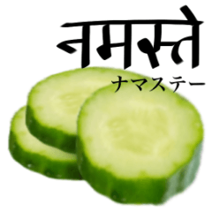 [LINEスタンプ] きゅうり 【ヒンディー語】