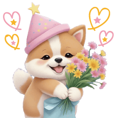 [LINEスタンプ] かわいい犬たち カラフル 思いやり 日常