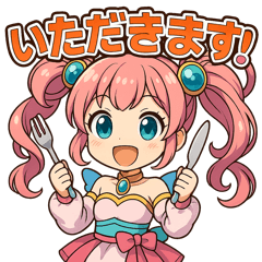 [LINEスタンプ] 新体操エンジェル フィリ グルメ編