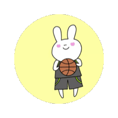 [LINEスタンプ] たまにバスケなうさぎちゃん