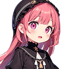 [LINEスタンプ] 普段使いできる黒メルヘン系女の子たち19