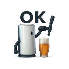 [LINEスタンプ] ビールサーバーのオリジナルスタンプの画像（メイン）