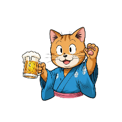 [LINEスタンプ] 【乾杯猫】