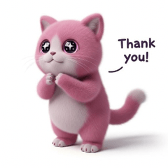 [LINEスタンプ] もふもふ猫ピンク