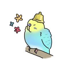 [LINEスタンプ] セキセイインコの可愛い1日(ブルーインボー