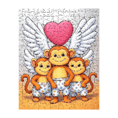 [LINEスタンプ] monkeyパズル